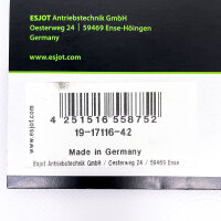 Esjot 191711642 Chainring Bosch Gen 1, Gen 3 + Gen 4, 42 teeth, Black, Bolt circle diameter 104 mm