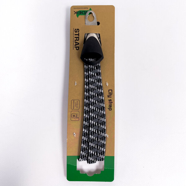 WIDEK bicycle bag luggage strap BIBIA Trio flat stainless steel eyelets black grey 151062