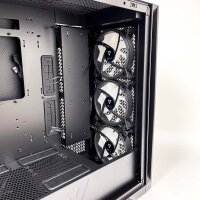 VOLCANO EXPANSE T APEX ARGB PC Case, Black, Midi Tower, ATX, Mesh Front, Tempered Glass Side Panel, 4x ARGB Fans