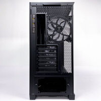 VOLCANO EXPANSE T APEX ARGB PC Case, Black, Midi Tower, ATX, Mesh Front, Tempered Glass Side Panel, 4x ARGB Fans
