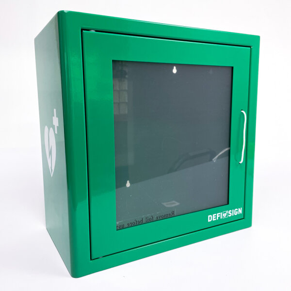 DefiSign DS-36, Universal wall box for AED with alarm, Green