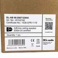 ic audio DL-AB 06-200/T-EN54 Metal Ceiling Speaker 100V A/B Wiring