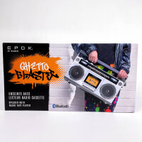 Bigben EPOK BTBLASTER Ghetto Blaster, FM Radio, Bluetooth 5.3, Cassette Player/Recorder, 15 W