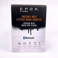 Bigben EPOK BTBLASTER Ghetto Blaster, FM Radio, Bluetooth 5.3, Cassette Player/Recorder, 15 W