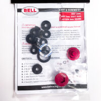 Bell Helmets 2020073 Pivot Kit, Red, for SE07 3/2 mm, SE077 & SE06 3 mm
