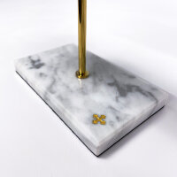 Venezianico Marble Podium Gold-White 16 × 9.5 × 16 cm