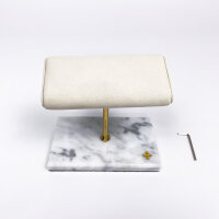Venezianico Marble Podium Gold-White 16 × 9.5 × 16 cm