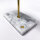 Venezianico Marble Podium Gold-White 16 × 9.5 × 16 cm
