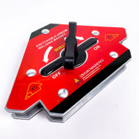 Lishuai WM12-L, Schaltpfeil-Schweißmagnet, 125×125×25 mm, 80 kg, 45°/90°/135°, WA0050