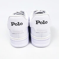 Polo Ralph Lauren Masters Court Leather Sneakers, Mens, Size 45, White/Black, 809891791