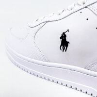 Polo Ralph Lauren Masters Court Leather Sneakers, Mens, Size 45, White/Black, 809891791