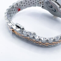 Jacques du Manoir Inspiration Elegance, Damen, 41 mm, Edelstahl, Bicolor, braunes Zifferblatt