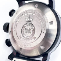 RSC Pilots Watches II (AC) Squadron Watch Chronograph, Mens, 43 mm, Black, Leather Strap