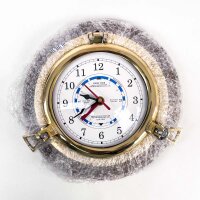 Maritime Messing Time & Tide Gezeitenuhr Wanduhr...
