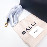 Bally Lock Me Top Handle Bag, grained leather, black, size 1, 6308514