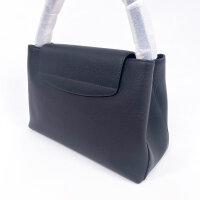 Bally Lock Me Top Handle Bag, grained leather, black, size 1, 6308514