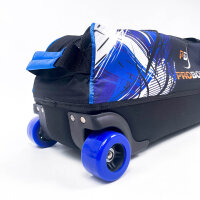 ProBowl PRBWL32011 Dye-Sub 3-Ball Tote, 24" x 8" x 11", Bowling Bag with Wheels, Blue
