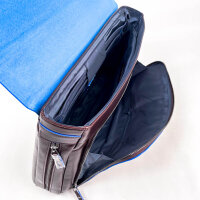 Piquadro Blue Square briefcase, leather, mahogany, 40 x 12 x 30 cm, RA 8964