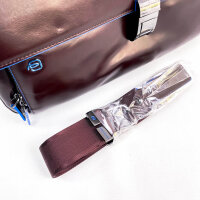 Piquadro Blue Square briefcase, leather, mahogany, 40 x 12 x 30 cm, RA 8964