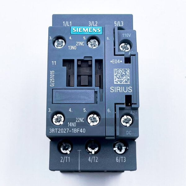 Siemens SIRIUS 3RT2027-1BF40 Power contactor, 3-pole, 32 A, 15 kW/400 V, 110 V DC