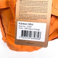 Fjällräven Kånken Mini FF23561-206 Unisex Rucksack 29 x 20 x 13 cm, 7 L, Vinylon, Spicy Orange
