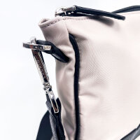 LUCRIN Geneva Small Crossbody Tasche, Unisex, Schwarz-Beige, Premium Nylon