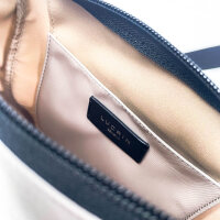 LUCRIN Geneva Small Crossbody Tasche, Unisex, Schwarz-Beige, Premium Nylon