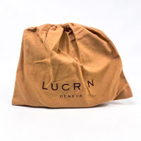 LUCRIN Geneva Small Crossbody Tasche, Unisex, Schwarz-Beige, Premium Nylon