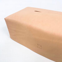 Manuel Dreesmann Tissue Box Cover, Leather, Natural
