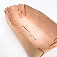 Manuel Dreesmann Tissue Box Cover, Leather, Natural