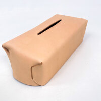 Manuel Dreesmann Tissue Box Cover, Leather, Natural