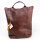 Nubuck Cuir Basic Anti-Diebstahl-Rucksack Unisex, Cognac/Schwarz, Leder, 15.404
