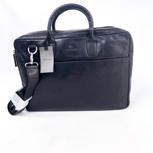 Lucleon Montreal Executive Briefcase Unisex, Black, Leather, 32 x 43 x 9 cm
