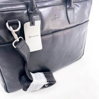 Lucleon Montreal Executive Briefcase Unisex, Black, Leather, 32 x 43 x 9 cm