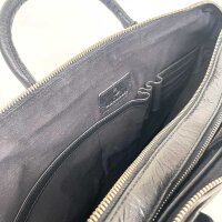 Lucleon Montreal Executive Briefcase Unisex, Black, Leather, 32 x 43 x 9 cm