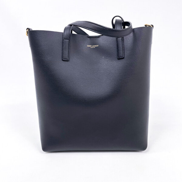 Saint Laurent Toy Shopping Tote Damen, Kalbsleder, Schwarz, 25 x 28 x 8 cm