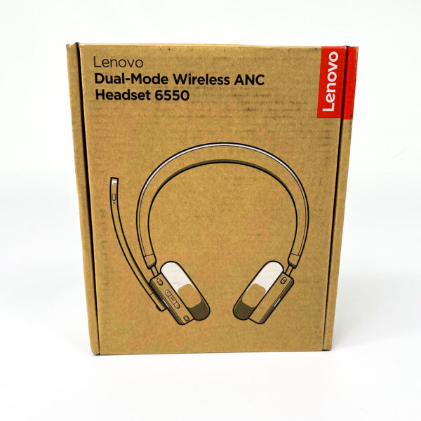 Lenovo 6550 Dual-Mode Wireless ANC-Headset, USB-C, Teams, Schwarz, 4XD1S19778