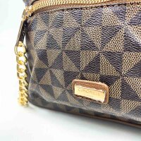 Camomilla Italia Billy Tagesrucksack Damen, Braun, geometrisches Muster, goldfarbene