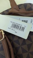 Camomilla Italia Billy Tagesrucksack Damen, Braun, geometrisches Muster, goldfarbene