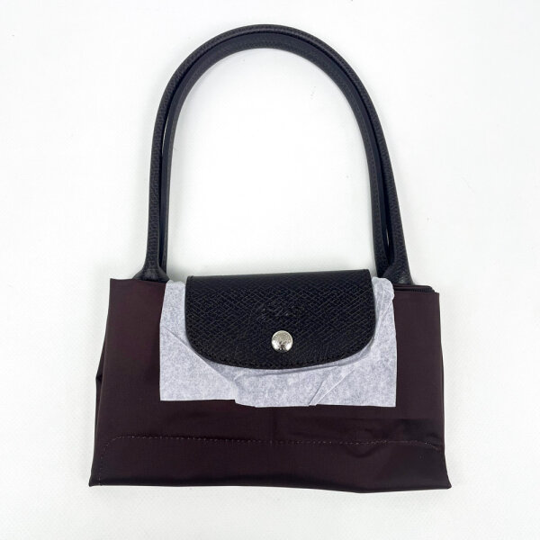 Longchamp Le Pliage Green Shopper S Womens, Mocha, Polyamide, 28 × 26.5 × 15.5 cm