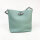 Longchamp Le Roseau M Shoulder Bag for Women, 10281HFP282, Celadon, Cowhide Leather, Blue, 17 x 11 x 21 cm