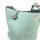 Longchamp Le Roseau M Shoulder Bag for Women, 10281HFP282, Celadon, Cowhide Leather, Blue, 17 x 11 x 21 cm