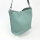 Longchamp Le Roseau M Shoulder Bag for Women, 10281HFP282, Celadon, Cowhide Leather, Blue, 17 x 11 x 21 cm