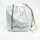 Longchamp Le Roseau M Shoulder Bag for Women, 10281HFP282, Celadon, Cowhide Leather, Blue, 17 x 11 x 21 cm