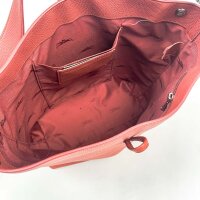 Longchamp 10281HFP404 Le Roseau M Schultertasche Damen Chestnut Rindsleder Rot 17 x 11x 21 cm