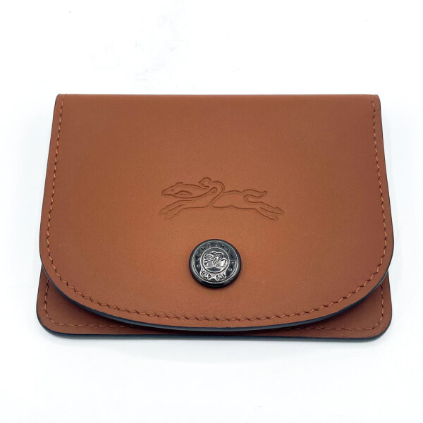 Longchamp, 30039987504, Card Case, Xtra, Unisex, Cognac, Cowhide Leather