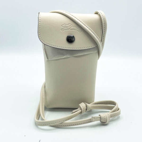 Longchamp Le Pliage Xtra Womens Phone Case Ecru Cowhide Leather 34178987037