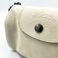 Longchamp 10255987037 Shoulder Bag XS Womens Ecru Cowhide Leather