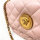 Versace Medusa Chain Umhängetasche Damen, hellrosa, 7x5x2 Zoll, gestepptes Nappaleder