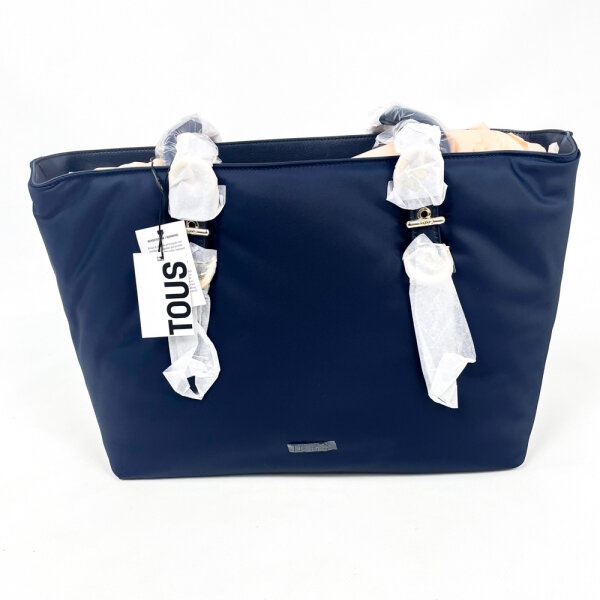 TOUS Buckles Soft Shopper Damen, Dunkelblau, 24.5 x 56 x 14.5 cm, Polyester, 2002201833
